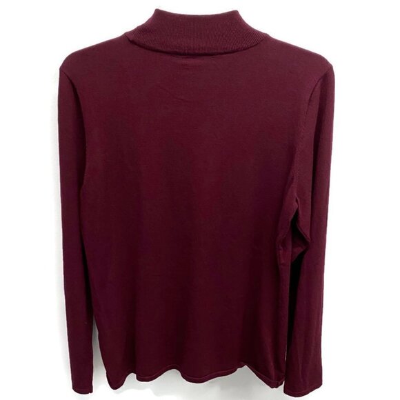 INC Burgundy Rhinestone Embellished Sweater - Picture 2 of 3